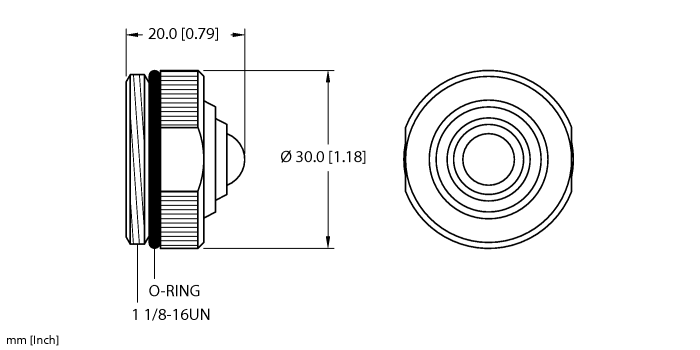 Accessory for 1-1/8 - Closure cap (RSFCV-MC)