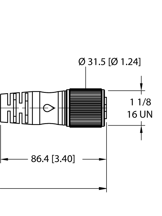 Actuator and Sensor Cordset - Extension Cordset (RSM RKM 106-0.5M/S1055)