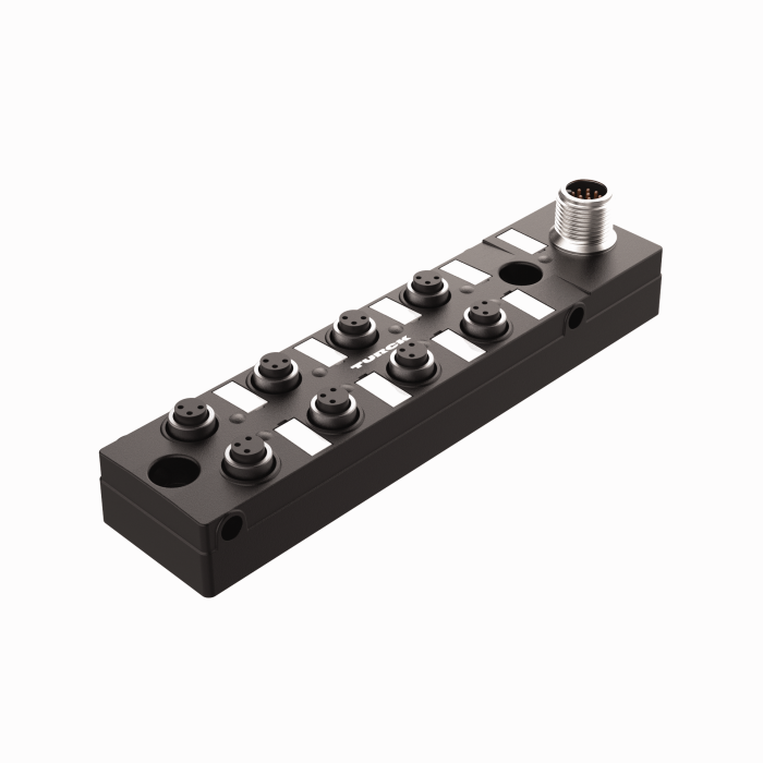 Passive Actuator/Sensor Junction Box, 8 Ports - M8 snap, 3 pole I/O port with M12 homerun (TB-8M8Z-3-FS12)
