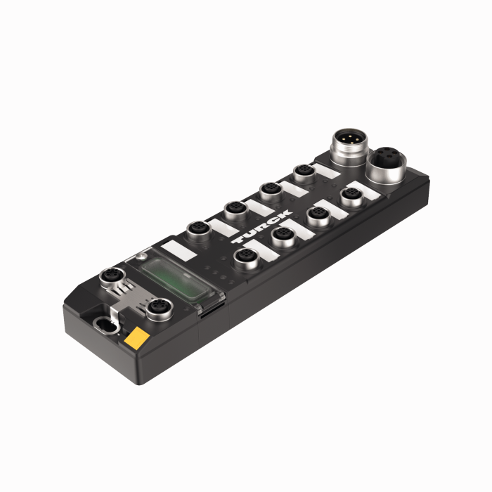 Compact Multiprotocol RFID Module for Ethernet - 4 RFID Channels (HF/UHF) and 8 Universal Digital Channels, Configurable as PNP Inputs or 2-A Outputs (TBEN-L4-4RFID-8DXP)