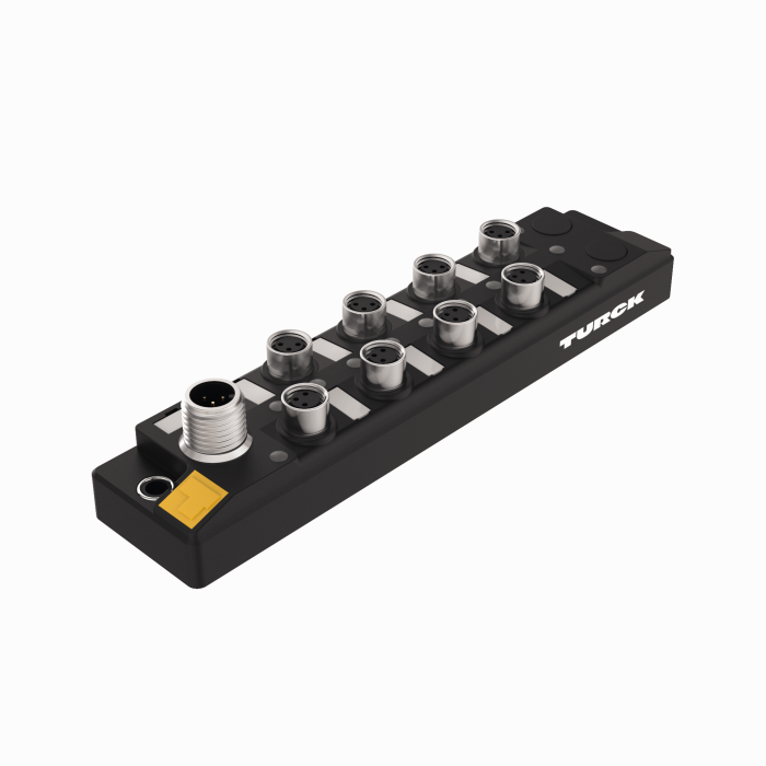 I/O Hub for connection of digital signals to IO-Link Master - 8 Digital Inputs, 8 M8 Ports (TBIL-S3-8DIP)