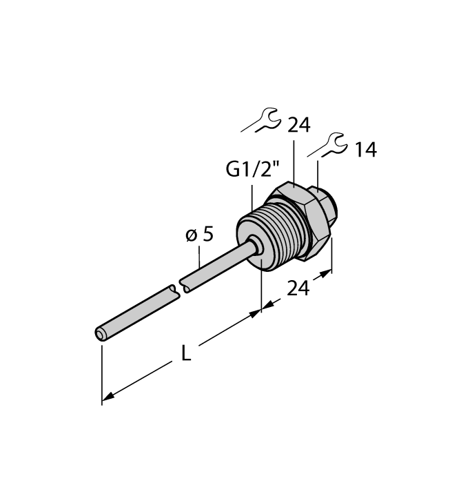 Accessories - Thermowell (THW-3-G1/2-A4-L050)