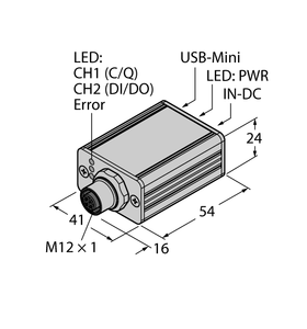 IO-Link Master v1.1 with Integrated USB Port - 1-Channel Operation in IOL or SIO Mode