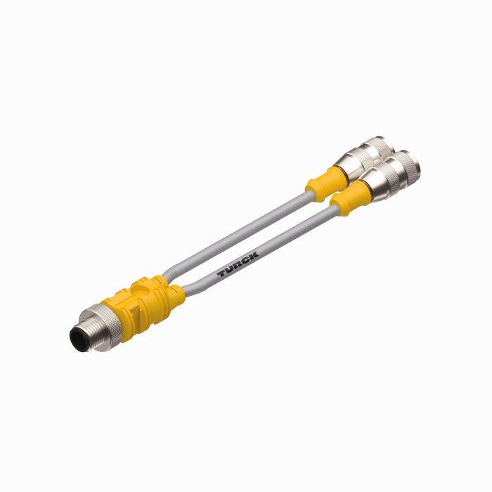 Actuator and Sensor Splitter - M12 Splitter (VBRS 4.4-2RK 4T-0.3/0.3)