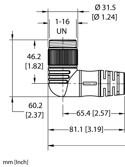 Actuator and Sensor Cable - Extension Cable (WSM WKM 86-0.6M/S90)