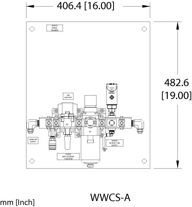Turck Air Filter Regulator Panel for WWCS System - Does Not Include IO-Link Master # WWCS-A