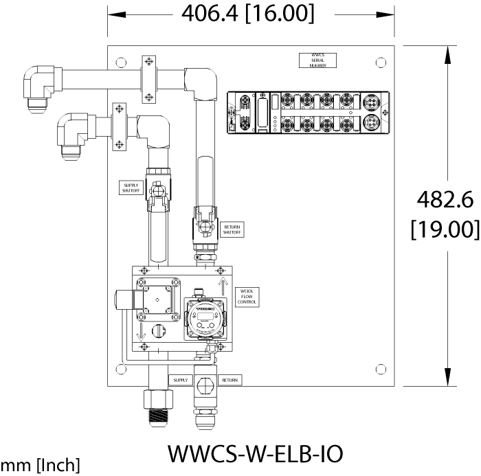 Weld Water Control System with Water Control - Includes IO-Link Master. 90 Degree Configuration (WWCS-W-ELB-IO)