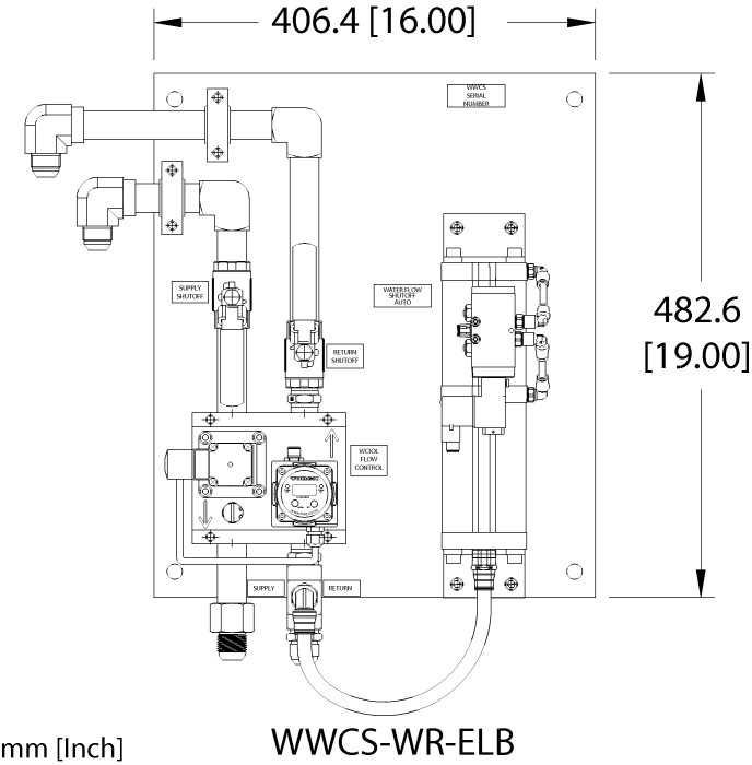 Weld Water Control System with Water Control and Retract Unit - 90 Degree Configuration. Does Not Include IO-Link Master (WWCS-WR-ELB)
