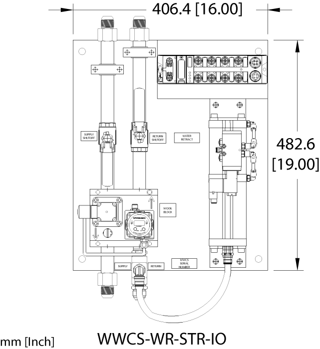 Weld Water Control System with Water Control and Retract Unit - Includes IO-Link Master. Straight Configuration (WWCS-WR-STR-IO)