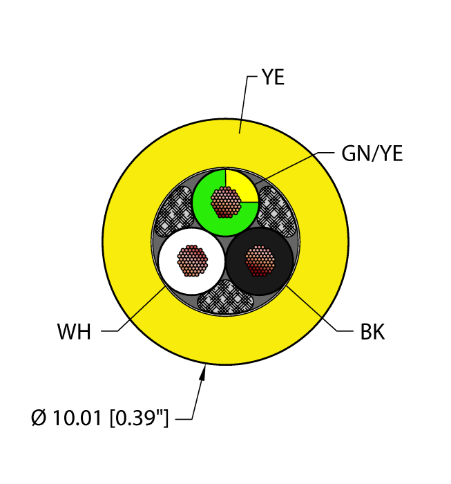 Flexible Service Cable - Reelfast™ Bulk Cable (YEL,PVC,3X16,STOOW,MSHA,V3)