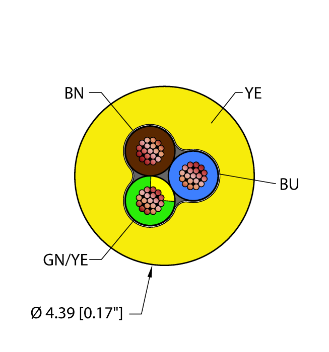 General Purpose Cable - Reelfast™ Bulk Cable (YEL,PVC,3X22,AWM,MSHA)