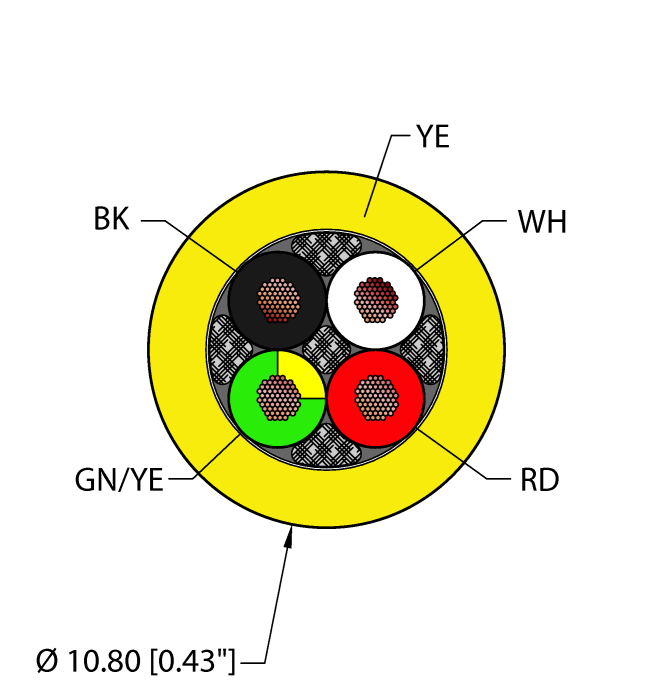 Flexible Service Cable - Reelfast™ Bulk Cable (YEL,TPE,4X16,SEOOW)