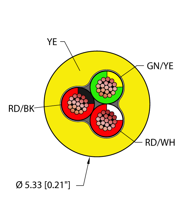 General Purpose Cable - Reelfast™ Bulk Cable (YEL,TPU,3X18,AWM)